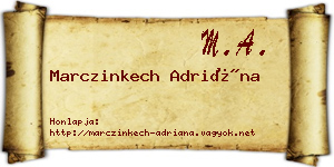 Marczinkech Adriána névjegykártya
